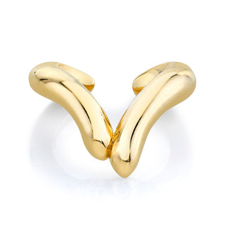 Solid Tusk Ear Cuff | Ready to Ship Yellow Gold   by Logan Hollowell Jewelry