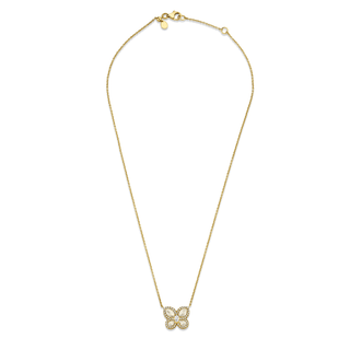 Eau de Rose Cut Diamond Butterfly Necklace w/ Pave Halo    by Logan Hollowell Jewelry