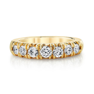 Graduated French Pavé Diamond Cloud Fit Band 2.75 Yellow Gold  by Logan Hollowell Jewelry