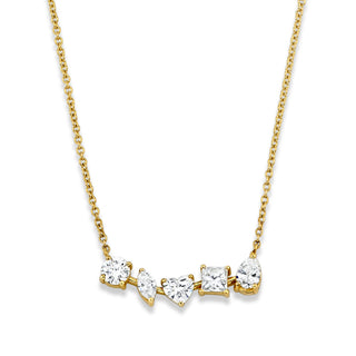 Fancy Diana Diamond Pendant Necklace Yellow Gold   by Logan Hollowell Jewelry
