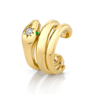 Triple Kundalini Star Set Diamond Ear Cuff Yellow Gold   by Logan Hollowell Jewelry