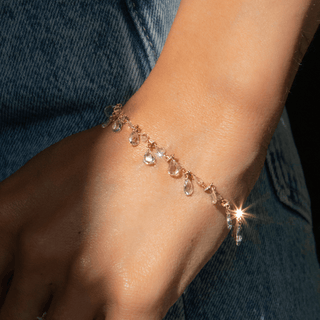 Eau de Rose Cut Diamond Waterfall Bracelet    by Logan Hollowell Jewelry