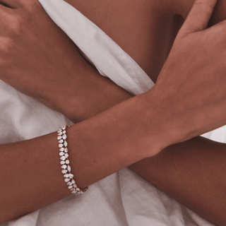 Diana Diamond Bracelet with Heart Center    by Logan Hollowell Jewelry