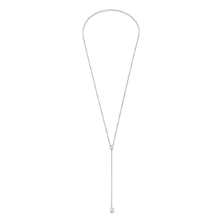 Angel Eye Adjustable Lariat White Gold   by Logan Hollowell Jewelry