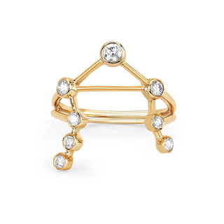Libra Diamond Constellation Ring | Ready to Ship Yellow Gold 6  by Logan Hollowell Jewelry