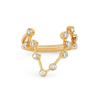 Pisces Diamond Constellation Ring | Ready to Ship Yellow Gold 6  by Logan Hollowell Jewelry