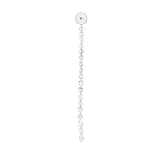 Eau de Rose Cut Diamond Iris Double Drop Earrings - Backs White Gold Single  by Logan Hollowell Jewelry