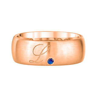 Mens Comfort Fit Band 8 Rose Gold  by Logan Hollowell Jewelry