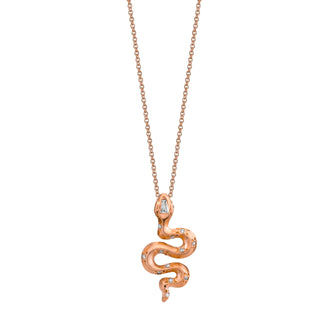 Kundalini Star Set Diamond Pendant Necklace 16" Rose Gold  by Logan Hollowell Jewelry