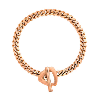 Trillion Toggle Bracelet 6.5" Rose Gold  by Logan Hollowell Jewelry