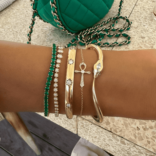 Pave Diamond Ankh Bracelet | Ready to Ship    by Logan Hollowell Jewelry