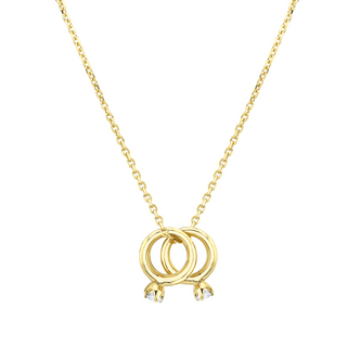 Wifey Interlocking Rings Necklace | Ready to Ship Yellow Gold   by Logan Hollowell Jewelry