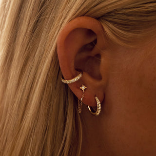 Four Point Star Chain Earring | Ready to Ship    by Logan Hollowell Jewelry