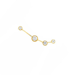 Classic Aries Constellation Studs | Ready to Ship Yellow Gold Single Right  by Logan Hollowell Jewelry