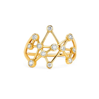Midas Star Ring 4 Yellow Gold  by Logan Hollowell Jewelry