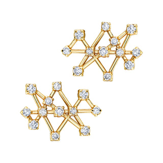 18k Prong Set Midas Star Constellation Studs Yellow Gold Pair  by Logan Hollowell Jewelry