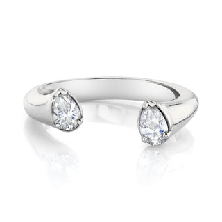 Atlantis Double Diamond Ring 4 White Gold  by Logan Hollowell Jewelry