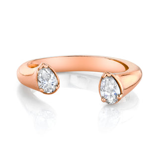 Atlantis Double Diamond Ring 4 Rose Gold  by Logan Hollowell Jewelry