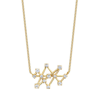 18k Prong Set Midas Star Constellation Necklace Yellow Gold   by Logan Hollowell Jewelry