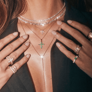Medium Emerald Faith Pendant    by Logan Hollowell Jewelry
