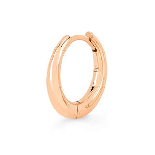 Solid Crescent Unity Hoops Single Rose Gold  by Logan Hollowell Jewelry