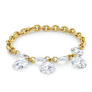 Eau de Rose Cut Diamond Drop Chain Ring    by Logan Hollowell Jewelry