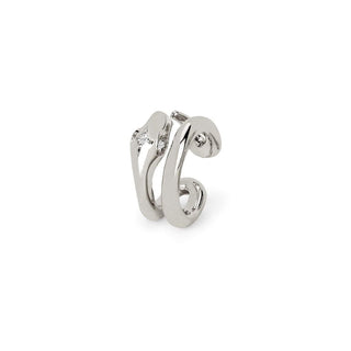 Kundalini Snake Coil Ear Cuff White Gold   by Logan Hollowell Jewelry