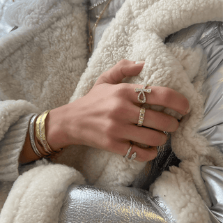 Eternal Ankh Graduated Diamond Pavé Ring    by Logan Hollowell Jewelry