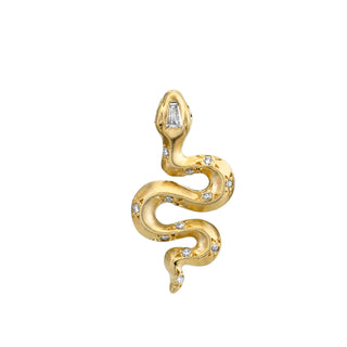 Kundalini Star Set Diamond Studs Yellow Gold Single Right  by Logan Hollowell Jewelry