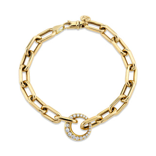 XL Alchemy Pavé Unity Bracelet Yellow Gold   by Logan Hollowell Jewelry