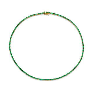 Emerald Infinity Tennis Choker    by Logan Hollowell Jewelry