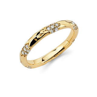 Sevenfold Diamond Stack Ring Yellow Gold 4  by Logan Hollowell Jewelry