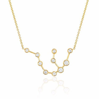 Aquarius Constellation Necklace Yellow Gold   by Logan Hollowell Jewelry
