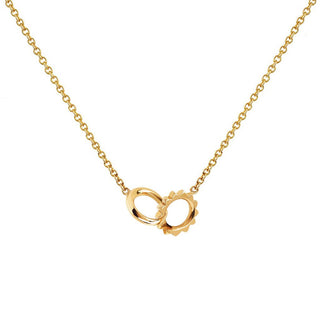 Baby Solid Interlocking Unity Necklace Yellow Gold 14"-15"  by Logan Hollowell Jewelry
