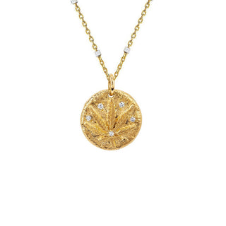 Baby Kaya Coin Necklace Yellow Gold Nature Cures All 16" by Logan Hollowell Jewelry