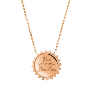 Custom "You are My Sunshine" Medium Necklace with Diamonds    by Logan Hollowell Jewelry