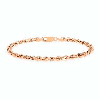 Golden Rope Chain Anklet 10" Rose Gold  by Logan Hollowell Jewelry