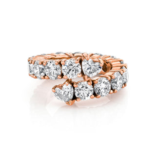 Diamond Heart Wrap Ring Rose Gold 3  by Logan Hollowell Jewelry