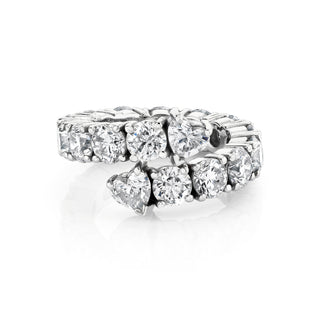 Diamond Heart Wrap Ring White Gold 3  by Logan Hollowell Jewelry