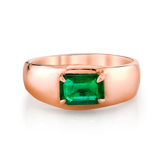Emerald Cut Emerald Ring 2.75 Rose Gold  by Logan Hollowell Jewelry