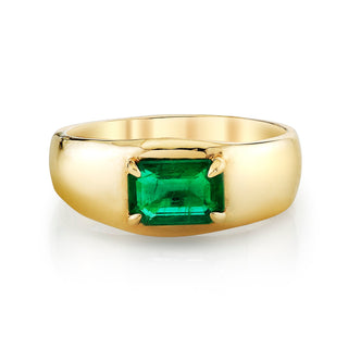 Emerald Cut Emerald Ring 2.75 Yellow Gold  by Logan Hollowell Jewelry