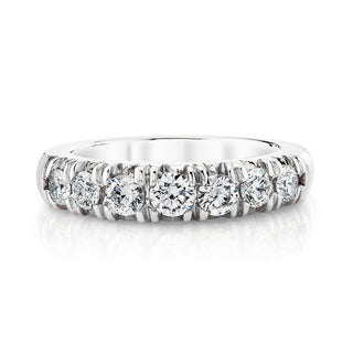 Graduated French Pavé Diamond Cloud Fit Band 4 White Gold  by Logan Hollowell Jewelry