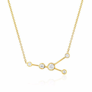 Cancer Constellation Necklace Yellow Gold   by Logan Hollowell Jewelry
