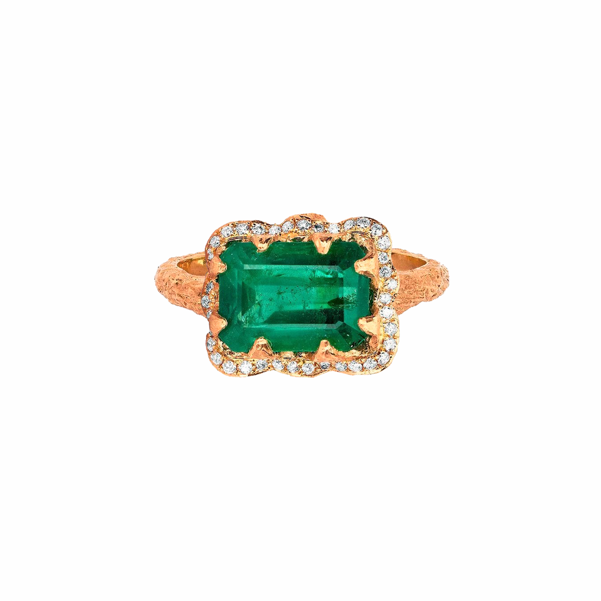 18K Gold Green Emerald Necklace Set / Emerlad Cut Ring Set / -  Sweden