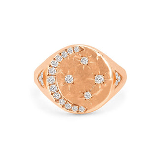 Divine Feminine Signet Ring Rose Gold 2.5  by Logan Hollowell Jewelry