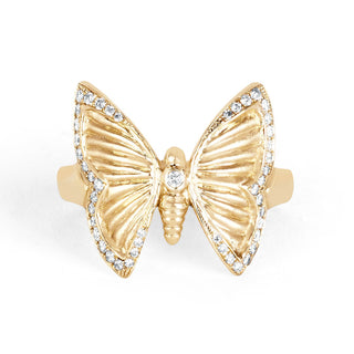 Metamorphosis Butterfly Ring 4 Yellow Gold  by Logan Hollowell Jewelry