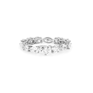 Diana Diamond Band with Heart Center 4 White Gold  by Logan Hollowell Jewelry