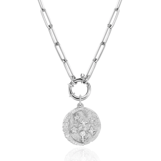 Alchemy Link Charm Necklace with 18k Divine Feminine Charm White Gold 16"  by Logan Hollowell Jewelry