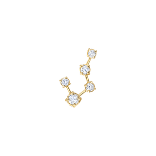 18k Prong Set Big Dipper Constellation Studs Yellow Gold Single Left  by Logan Hollowell Jewelry