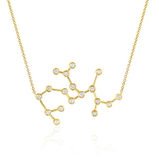 Sagittarius Constellation Necklace Yellow Gold   by Logan Hollowell Jewelry